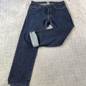 Tellason Raw Selvedge Jeans Mens 36 Dark Indigo White Oak Cone Denim USA